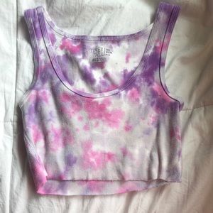 Tie dye cropped tank top